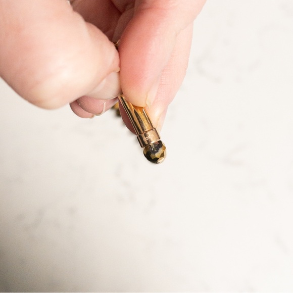 MK Michael Kors Bronze Tone Beaded Stretch Gem Padlock Bracelet One Size - Picture 5 of 9